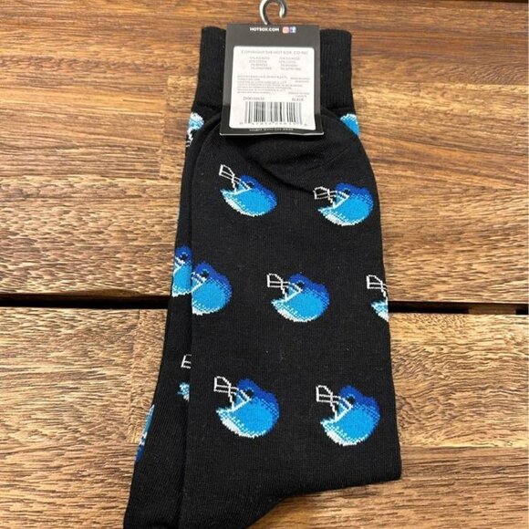 The HOT SOX co. Men’s black football socks. Great for the office or casual wear. - Picture 4 of 7